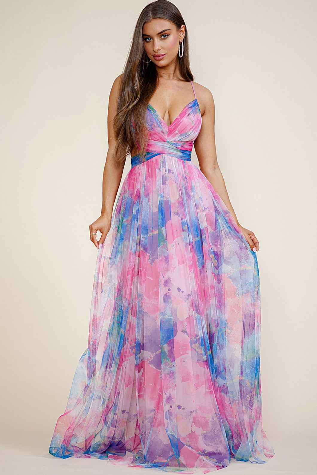 Watercolor Floral Gown
