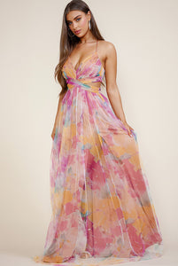 Watercolor Floral Gown