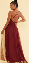 Load image into Gallery viewer, Wine Tulle Maxi

