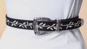 Vine Embroidered Belt